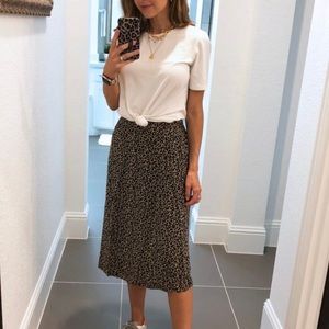Leopard midi skirt